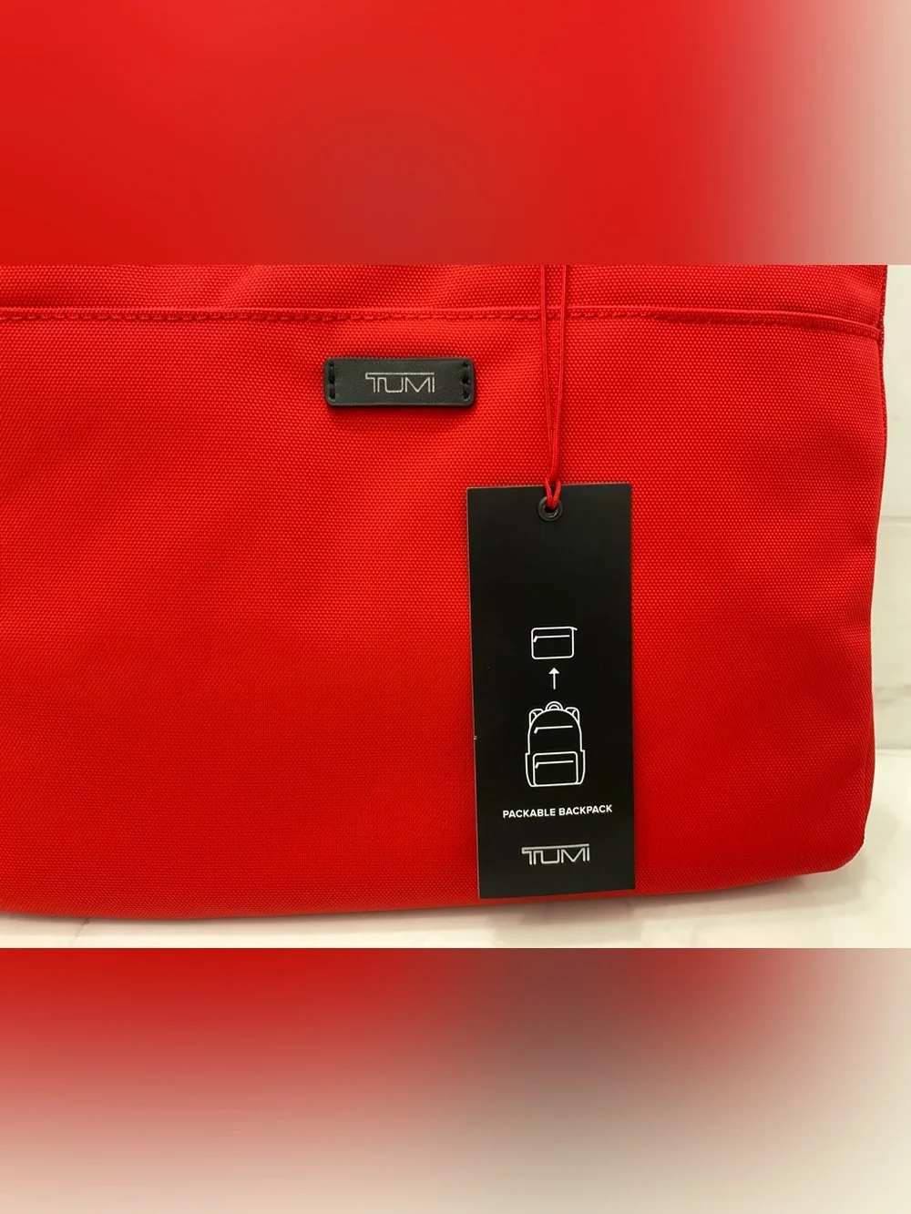 NEW TUMI Voyageur JUST IN CASE Packable 17.0” Backpack - TUMI RED